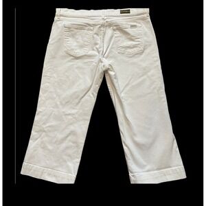 David Kahn jeanswear Wide Leg Cropped Crop Jeans White Denim Women's Sz 31